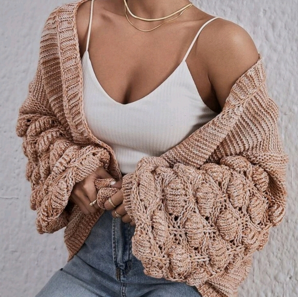 Statement sleeves Sweater cardigan - Picture 3 of 7